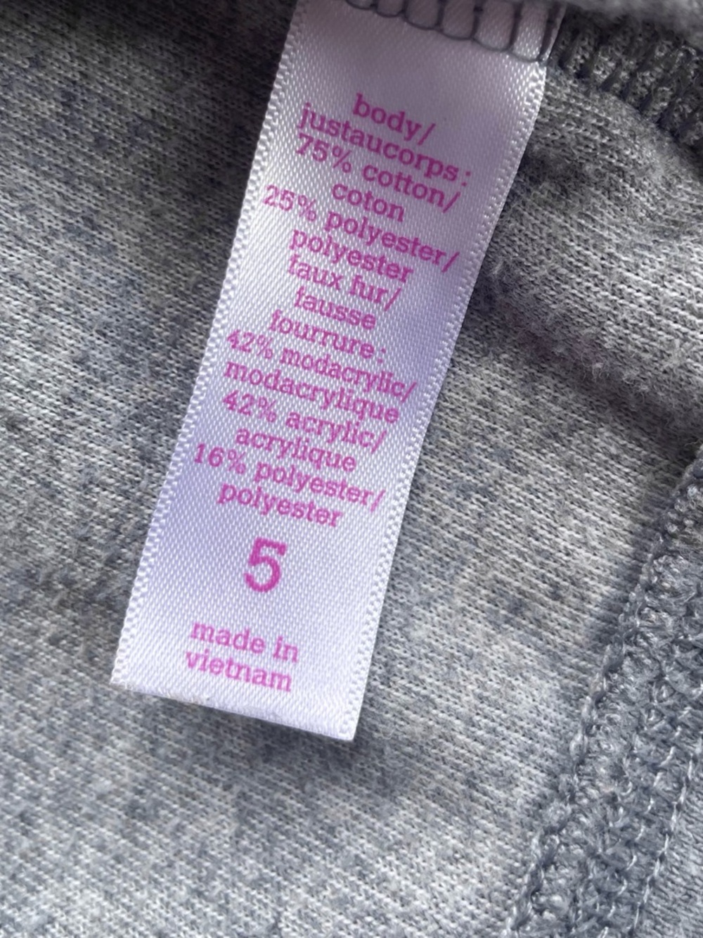 Sequin 3D Bear Ears Hoodie! Sequins on Ears, Pockets & Sleeves, Soft Gray Velour - Picture 13 of 14
